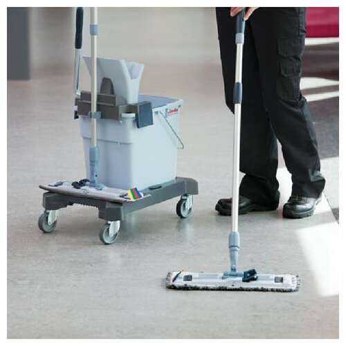 Тележка уборочная vileda "ультраспидпро", 1 съемное ведро на 25 л, платформа, без ручки, туннельный отжим, 147191 | Тележки уборочные