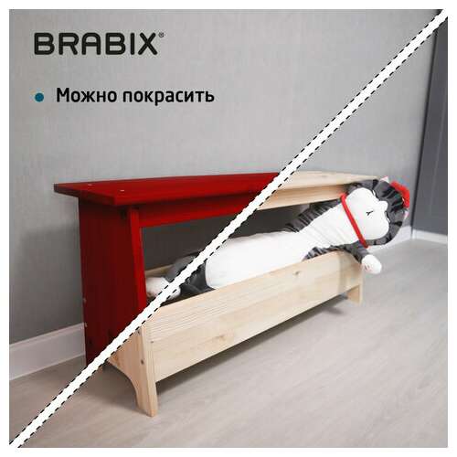  Скамья деревянная, сосна, brabix "scandi wood sc-003", 1000х250х450 мм, 641889, 006.02.35 | Комоды и тумбы из дерева «scandi wood»