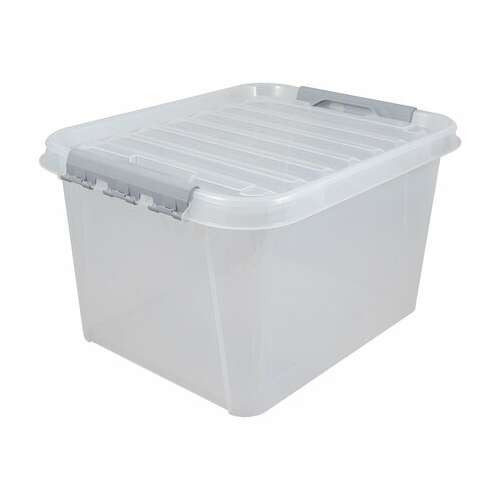  Ящик-контейнер 36 л с крышкой на защелках "профи", 29х50х39 см штабелируемый, прочный, прозрачный, 437950000 | Ящики, боксы и корзины универсальные