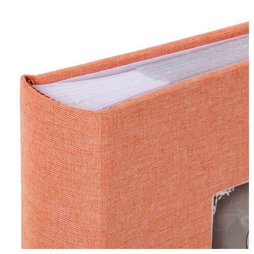  Фотоальбом brauberg "персик" на 200 фото 10х15 см, ткань, персиковый, 391190 | Фотоальбомы