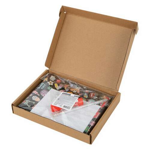  Фотоальбом 16х18 см, 20 черных листов, обложка крафт, уголки/стикеры/ручка/клей, brg black&kraft, 880652 | Фотоальбомы