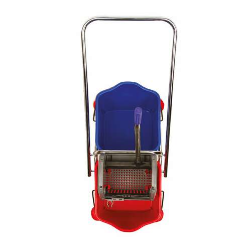  Тележка уборочная brabix, 2 съемных ведра 25 л, механический отжим, металлический каркас, 601499 | Тележки уборочные