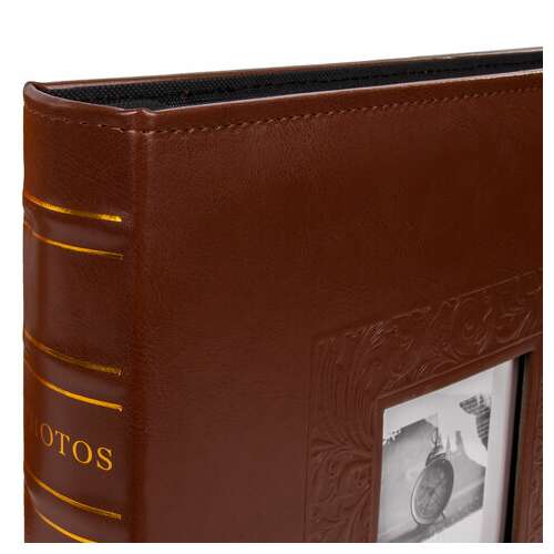  Фотоальбом brauberg "smooth brown" на 500 фото 10х15 см, под гладкую кожу, коричневый, 391177 | Фотоальбомы