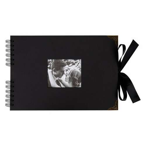 Фотоальбом 21х30 см, 40 черных листов, уголки/стикеры/ручка/клей/трафареты/маркеры, brg black, 880654  Фотоальбом 21х30 см, 40 черных листов, уголки/стикеры/ручка/клей/трафареты/маркеры, brg black, 880654 | Фотоальбомы