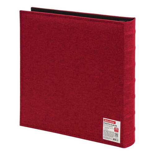  Фотоальбом brauberg на 500 фото 10х15 см, ткань, бордовый, 391187 | Фотоальбомы