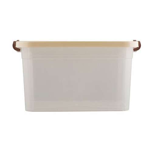  Ящик-контейнер 10 л с крышкой на защелках и ручкой, 19х35х23 см, пластик, прозрачный, крышка ассорти, 810, 438100065 | Ящики, боксы и корзины универсальные