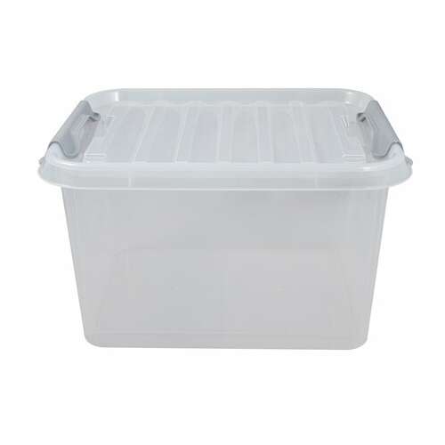  Ящик-контейнер 36 л с крышкой на защелках "профи", 29х50х39 см штабелируемый, прочный, прозрачный, 437950000 | Ящики, боксы и корзины универсальные