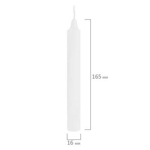  Свечи хозяйственные standard, до 5 часов, комплект 6 шт., h=165 мм, d=16 мм, в пленке, laima, 609205 | Свечи хозяйственные
