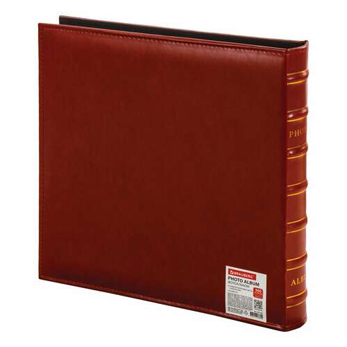  Фотоальбом brauberg "delta" на 500 фото 10х15 см, под гладкую кожу, коричневый, 391182 | Фотоальбомы