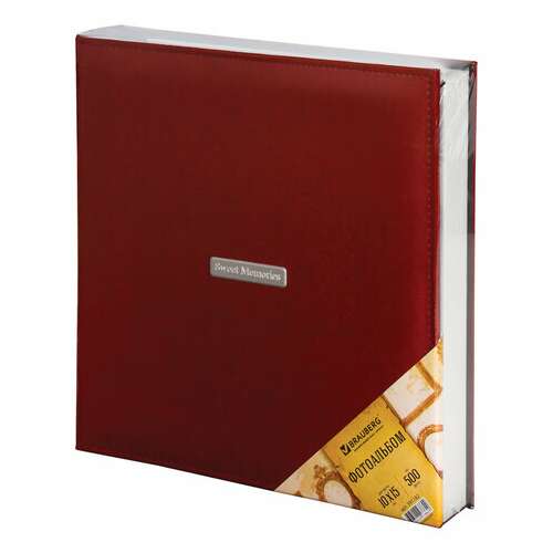  Фотоальбом brauberg "delta" на 500 фото 10х15 см, под гладкую кожу, коричневый, 391182 | Фотоальбомы