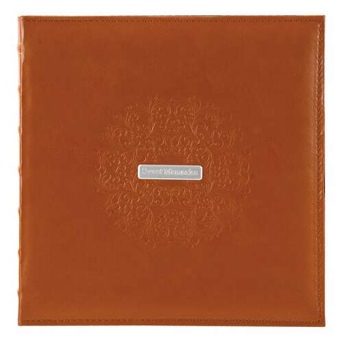  Фотоальбом brauberg "omega" на 500 фото 10х15 см, под гладкую кожу, коричневый, 391181 | Фотоальбомы