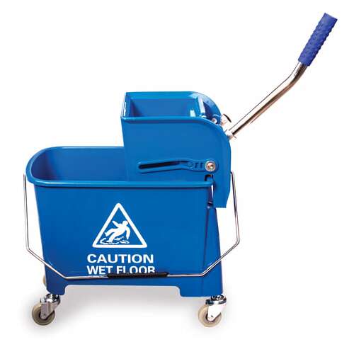  Тележка уборочная brabix, ведро 20 л, механический отжим, универсальная для офиса/дома, синяя, 601497 | Тележки уборочные