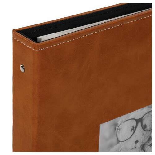  Фотоальбом brauberg "premium brown" 20 магнитных листов 30х32 см, под кожу, коричневый, 391185 | Фотоальбомы