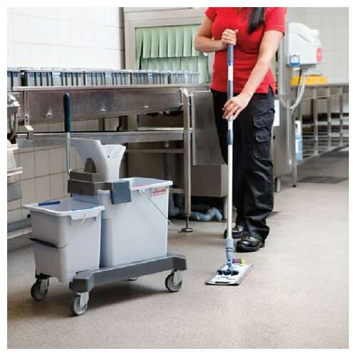  Тележка уборочная vileda "ультраспидпро", 2 съемных ведра 25 л + 10 л, платформа, с ручкой, туннельный отжим, 147209 | Тележки уборочные