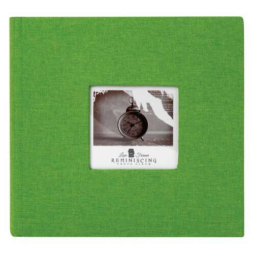  Фотоальбом brauberg "лайм" на 200 фото 10х15 см, ткань, зеленый, 391189 | Фотоальбомы