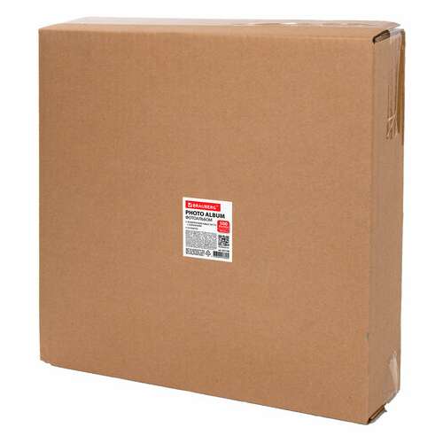  Фотоальбом brauberg "camel" на 500 фото 10х15 см, под гладкую кожу, коричневый, 391178 | Фотоальбомы