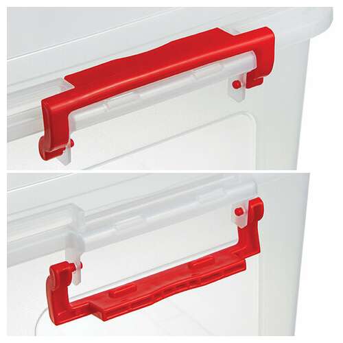  Ящик-контейнер для хранения 25 л, с крышкой на защелках, 24х48х32 см, прозрачный, idea, м 2867, м2867 | Ящики, боксы и корзины универсальные