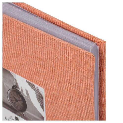  Фотоальбом brauberg "персик" на 200 фото 10х15 см, ткань, персиковый, 391190 | Фотоальбомы