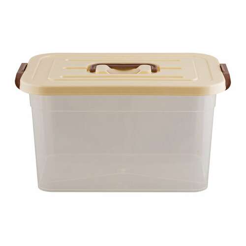  Ящик-контейнер 10 л с крышкой на защелках и ручкой, 19х35х23 см, пластик, прозрачный, крышка ассорти, 810, 438100065 | Ящики, боксы и корзины универсальные