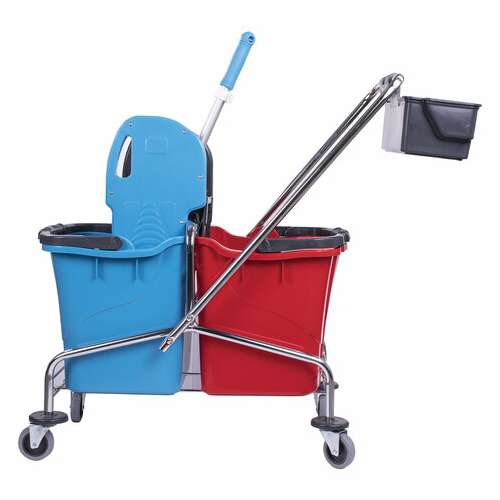  Тележка уборочная, 2 съемных ведра по 25 л, механический отжим, корзина, brabix, турция, 607903 | Тележки уборочные