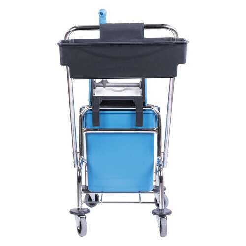  Тележка уборочная, 1 съемное ведро 25 л, механический отжим, корзина, brabix, турция, 607902 | Тележки уборочные