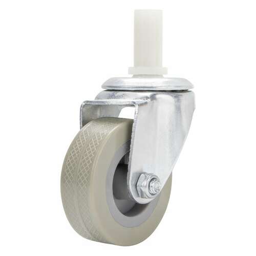  Колеса для уборочной тележки с штоком без резьбы, диаметр 50 мм, комплект 4 штуки, brabix, 605379 | Тележки уборочные