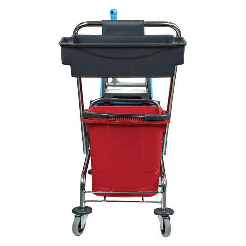  Тележка уборочная, 2 съемных ведра по 25 л, механический отжим, корзина, brabix, турция, 607903 | Тележки уборочные