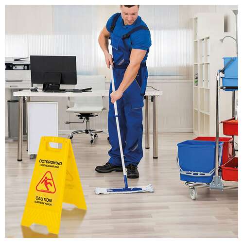  Знак предупреждающий "осторожно! скользкий пол!" пластиковый, 62х30 см, laima professional, 608006 | Знаки предупреждающие