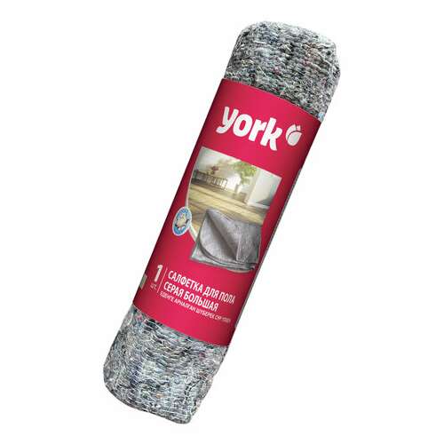  Тряпка для мытья пола 60х75 см, плотность 260 г/м2, хпп, серая в рулоне, york, 22310 | Тряпки для пола