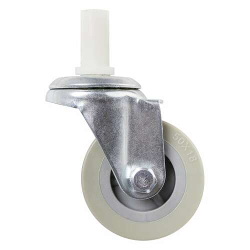  Колеса для уборочной тележки с штоком без резьбы, диаметр 50 мм, комплект 4 штуки, brabix, 605379 | Тележки уборочные