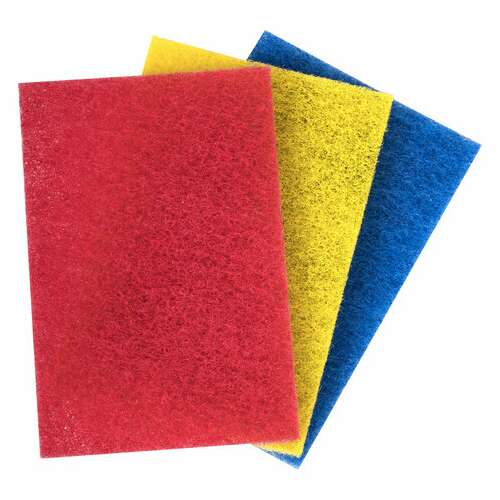  Губки-салфетки абразивные 130х90х5 мм, комплект 3 шт., от стойких загрязнений, laima, к6013, 601564 | Салфетки хозяйственные