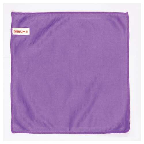  Салфетка из микрофибры для стекол и зеркал 30х30 см, фиолетовая, 280 г/м2, laima, 601248 | Салфетки хозяйственные