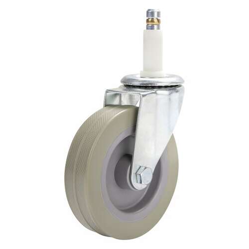  Колеса для уборочной тележки с штоком без резьбы, диаметр 99 мм, комплект 4 штуки, brabix, 605381 | Тележки уборочные