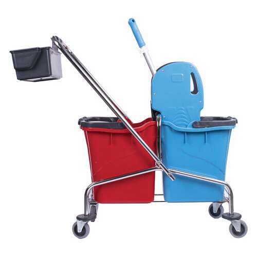  Тележка уборочная, 2 съемных ведра по 25 л, механический отжим, корзина, brabix, турция, 607903 | Тележки уборочные