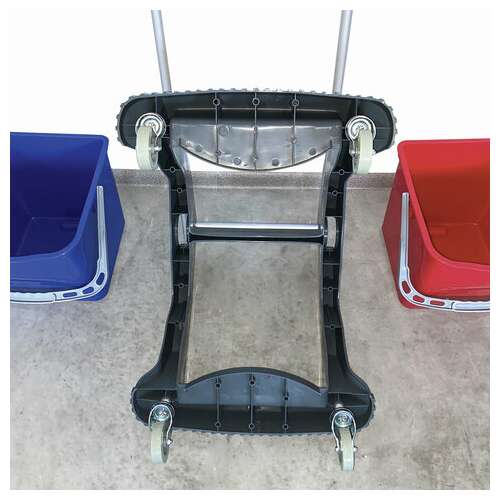  Тележка уборочная brabix, 2 съемных ведра 30 л, механический отжим, пластиковый каркас, фиксирующаяся ручка, 606661 | Тележки уборочные