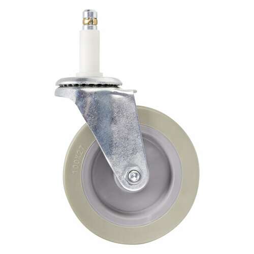  Колеса для уборочной тележки с штоком без резьбы, диаметр 99 мм, комплект 4 штуки, brabix, 605381 | Тележки уборочные