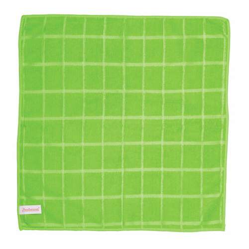 Салфетки из микрофибры универсальные 40х40 см, комплект 3 шт., клетка, зеленые, 220 г/м2, любаша, 603948 | Салфетки хозяйственные