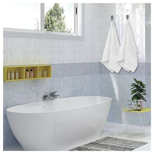  Салфетка из микрофибры 50х100 см, white ultra dense overlock, белая, 280 г/м2, laima home, 608226 | Салфетки хозяйственные