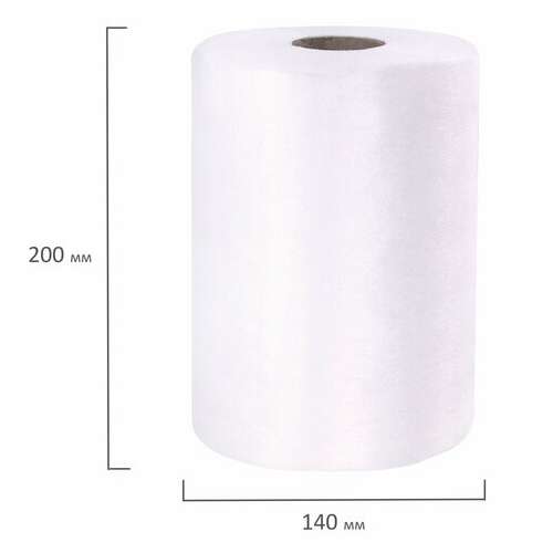  Салфетки универсальные в рулоне 200 шт. чудесная тряпка, 20х22 см, вискоза, 45 г/м2, белые, laima, 605490 | Салфетки хозяйственные