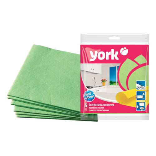  Салфетки вискозные универсальные, 35х35 см, комплект 5 шт., 85 г/м2, york, 20020 | Салфетки хозяйственные