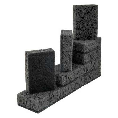  Губки для посуды square black 98х66х30 мм, комплект 10 шт., крупнопористый поролон/абразив laima, 608648 | Губки хозяйственные