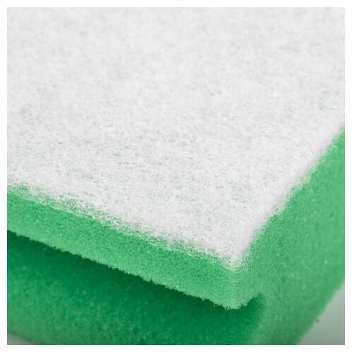  Губка бытовая mega, 48х120х86 мм, поролон/абразив, профильная, кафель/уборка/посуда, laima, к1013, 601556 | Губки хозяйственные