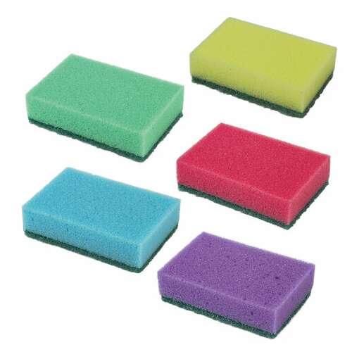  Губки бытовые maxi, 27х96х64 мм, комплект 10 шт., поролон/абразив, для посуды/уборки, офисмаг, к0012, 601553 | Губки хозяйственные