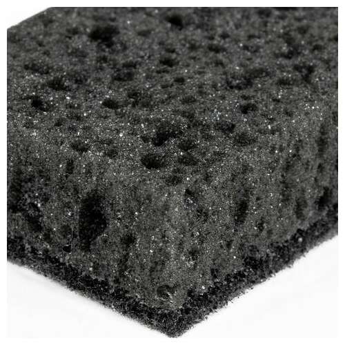 Губки для посуды square black 98х66х30 мм, комплект 10 шт., крупнопористый поролон/абразив laima, 608648 | Губки хозяйственные