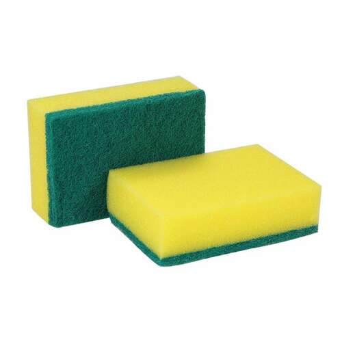  Губки бытовые для мытья посуды, комплект 3 шт., чистящий слой (абразив), paclan "practi maxi", 409121 | Губки хозяйственные