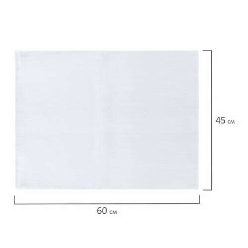  Салфетки вафельные отбеленные, 45х60 см, плотность 140(±10) г/м2, комплект 10 шт., любаша, 606634 | Салфетки вафельные