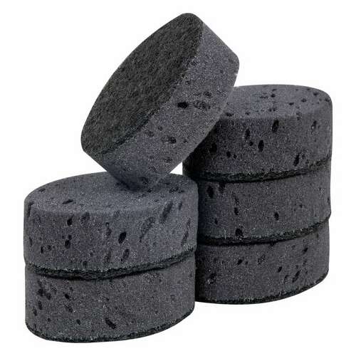  Губки для посуды oval black 95х65х35 мм комплект 6 шт., крупнопористый поролон/абразив laima, 608649 | Губки хозяйственные