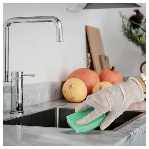  Губки бытовые maxi, 27х96х64 мм, комплект 10 шт., поролон/абразив, для посуды/уборки, офисмаг, к0012, 601553 | Губки хозяйственные