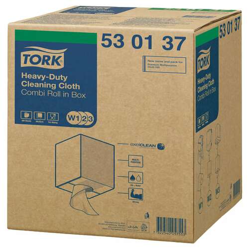  Протирочный нетканый материал tork (система w1, w2, w3) premium, 280 л. в рулоне, 38х32 см, 530137 | Протирочная бумага и материалы