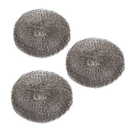  Губки (мочалки) металлические, сетчатые, 6х15 г, комплект 6 шт., для посуды, гриля, плиты, laima, 603103 | Губки хозяйственные